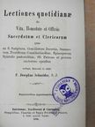 P. Josephus Schneider - Lectiones quotidianae de Vita, Honestate et Officiis Sacerdotum et Clericorum [antikvár]