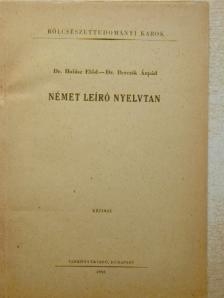 Dr. Berczik Árpád - Német leíró nyelvtan [antikvár]