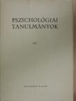 Dr. Cser János - Pszichológiai tanulmányok IV. [antikvár]