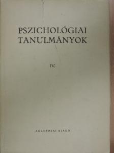 Dr. Cser János - Pszichológiai tanulmányok IV. [antikvár]