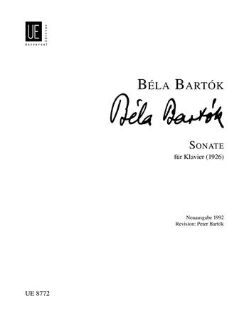 Bartók Béla - SONATE FÜR KLAVIER (1926) NEUAUSGABE 1992 REVISION: PETER BARTÓK