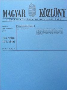 Magyar Közlöny 2004. december 17. II/1 [antikvár]