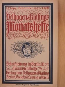 Alwin Rath - Velhagen & Klasings Monatshefte September 1927. (gótbetűs) [antikvár]