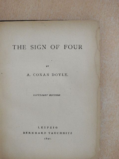 A. Conan Doyle - The sign of four [antikvár]