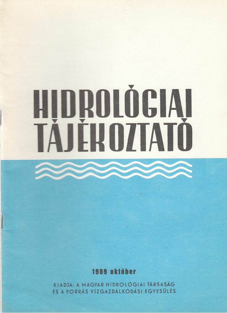 KÖRNYEI LÁSZLÓ - Hidrológiai Tájékoztató 1989 október [antikvár]
