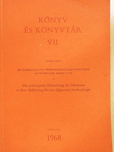 Könyv és könyvtár VII. [antikvár]