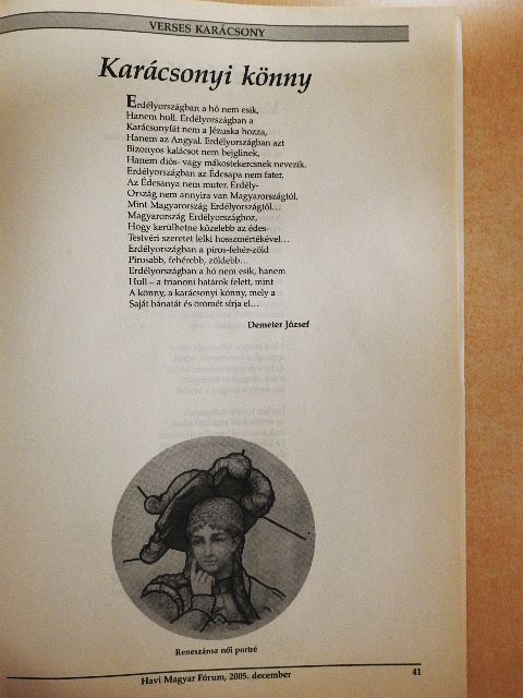 Bálint László - Havi Magyar Fórum 2005. december [antikvár]