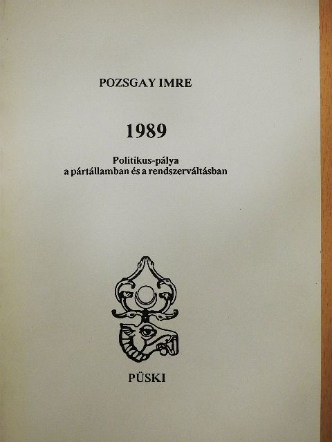Pozsgay Imre - 1989 [antikvár]