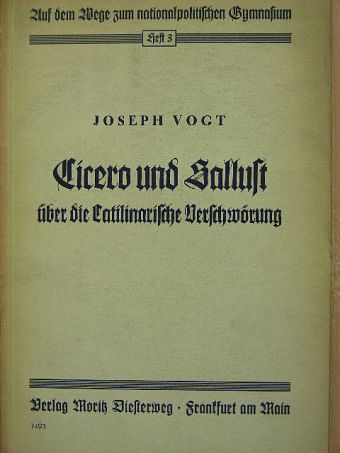 Joseph Vogt - Cicero und Gallust (gótbetűs) [antikvár]