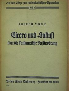 Joseph Vogt - Cicero und Gallust (gótbetűs) [antikvár]