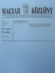 Magyar Közlöny 2004. január 31. II. [antikvár]