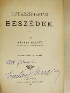 Révész Bálint - Egyházszertartási beszédek [antikvár]