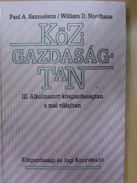 Paul A. Samuelson - Közgazdaságtan III. (töredék) [antikvár]