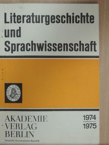 Literaturgeschichte und Sprachwissenschaft [antikvár]