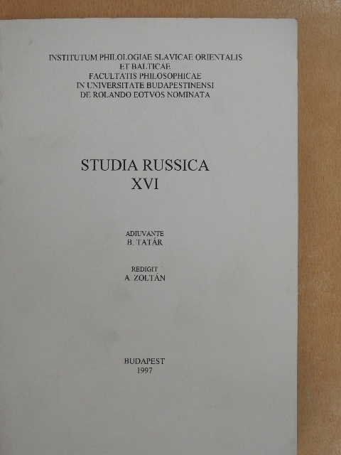 Studia Russica XVI. [antikvár]