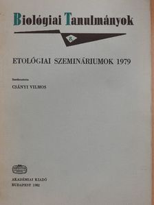 Buzsáki György - Etológiai szemináriumok 1979 [antikvár]