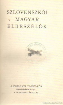 Szlovenszkói magyar elbeszélők [antikvár]