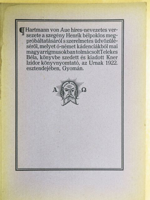 Hartmann von Aue - Hartmann von Aue híres-nevezetes versezete [antikvár]