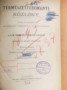 Abonyi J. - Természettudományi Közlöny 1899. január-december [antikvár]