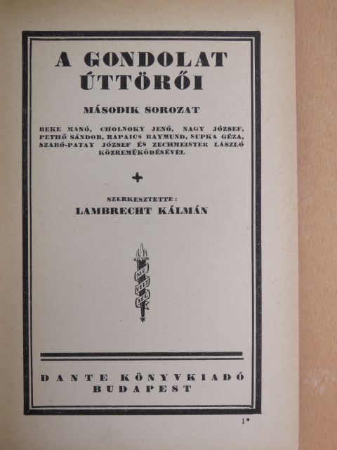 Beke Manó - A gondolat úttörői II. [antikvár]