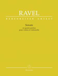 RAVEL... - SONATE EN QUATRE PARTIES POUR VIOLON ET VIOLONCELLE