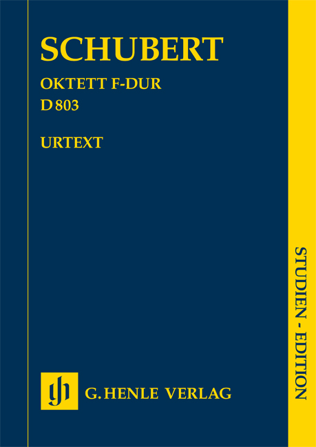 SCHUBERT - OKTETT F-DUR D 803 STUDIEN-EDITION, URTEXT