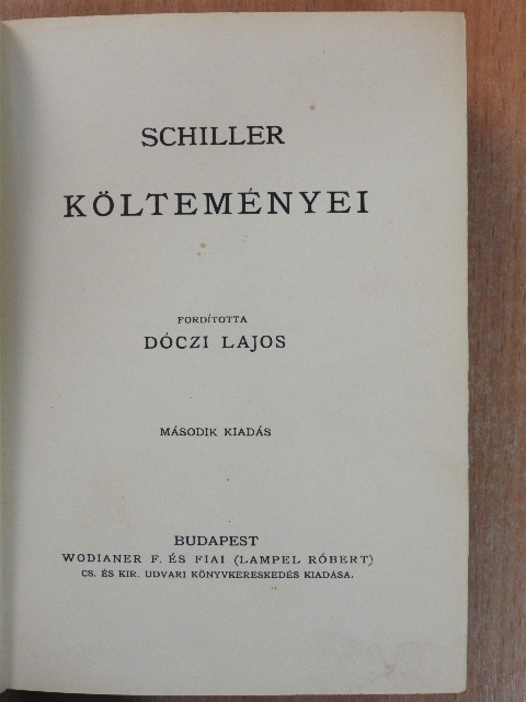 Schiller - Schiller költeményei [antikvár]