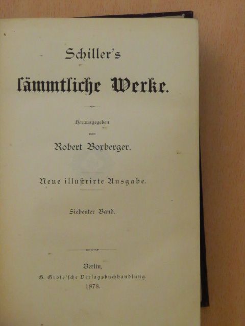 Friedrich Schiller - Schiller's sämmtliche Werke VII. (gótbetűs) [antikvár]
