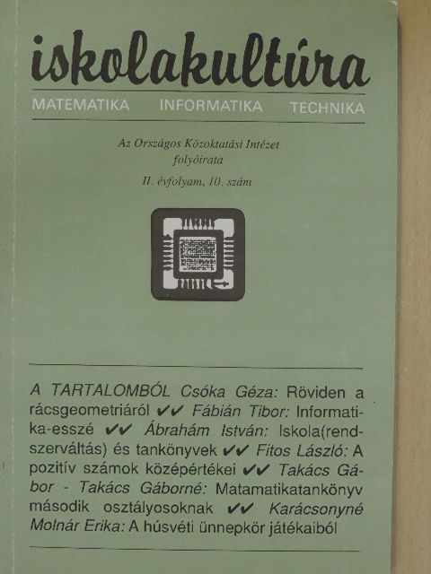Ábrahám István - Iskolakultúra 1992/10. [antikvár]