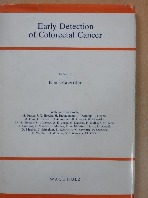 H. Braun - Early Detection of Colorectal Cancer [antikvár]