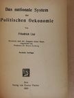 Friedrich List - Das nationale System der Politischen Oekonomie [antikvár]