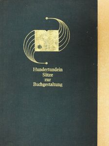 Albert Kapr - Hundertundein Sätze zur Buchgestaltung (dedikált példány) [antikvár]