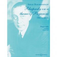 RACHMANINOFF - RHAPSODY ON A THEME OF PAGANINI,18TH VARIATION FOR PIANO SOLO ARR.BY N.HARE