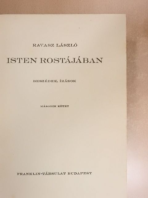 Ravasz László - Isten rostájában II. (töredék) [antikvár]