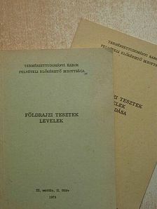 Földrajzi tesztek, levelek/Földrajzi tesztek, levelek megoldása I-II. [antikvár]
