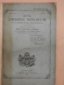 Acta Ordinis Minorum 1894 (nem teljes évfolyam) [antikvár]
