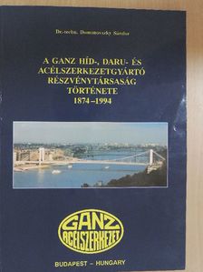 Dr. Domanovszky Sándor - A Ganz Híd-, Daru- és Acélszerkezetgyártó Részvénytársaság története 1874-1994 [antikvár]
