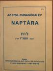 Az 5756. zsinagógai év naptára [antikvár]