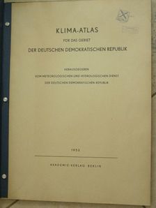 Klima-Atlas für das gebiet der Deutschen Demokratischen Republik [antikvár]