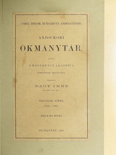 Anjoukori okmánytár IV. (töredék) [antikvár]