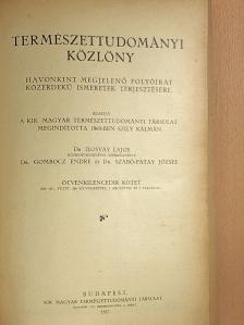 Abonyi S. - Természettudományi Közlöny 1927. január-december/Pótfüzetek a Természettudományi Közlönyhöz 1927. január-december [antikvár]