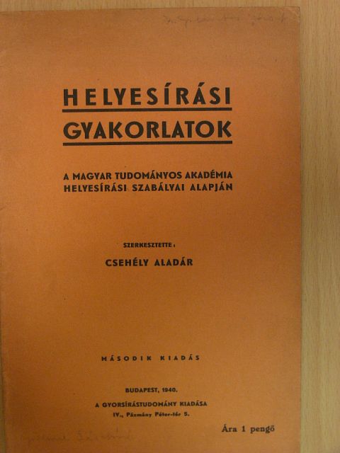 Helyesírási gyakorlatok [antikvár]