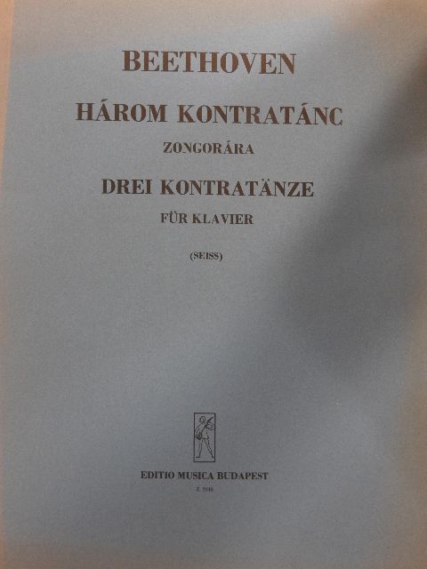 Beethoven - Három kontratánc zongorára [antikvár]