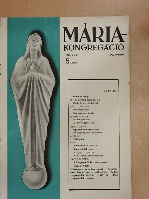 Alexius - Mária-kongregáció 1937. január [antikvár]
