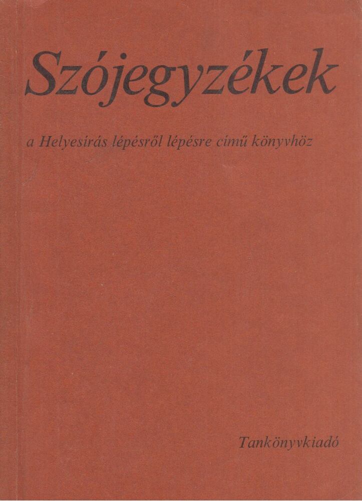 Stenczer Ferenc - Szójegyzékek [antikvár]