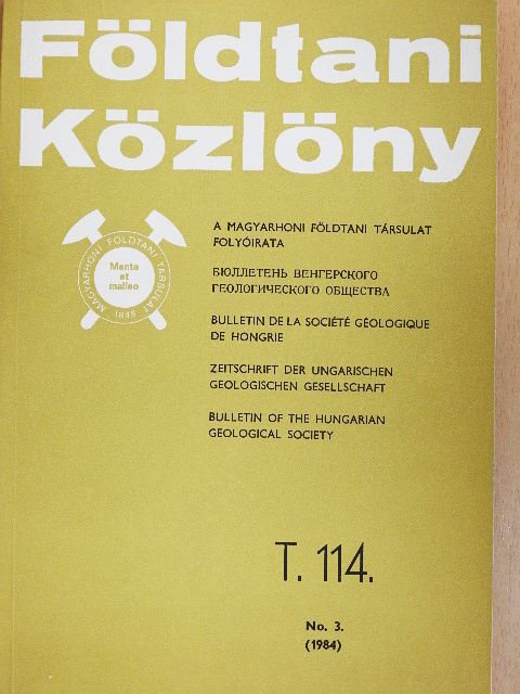 Baksa Csaba - Földtani Közlöny 1984/3. [antikvár]