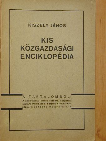 Kiszely János - Kis közgazdasági enciklopédia [antikvár]