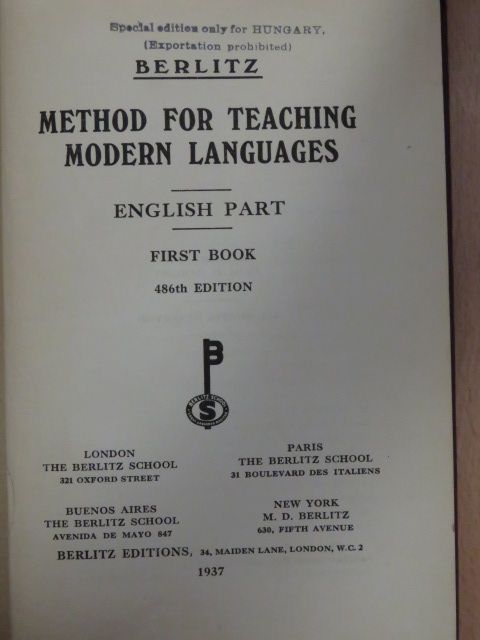 M. D. Berlitz - Method for Teaching Modern Languages I. [antikvár]