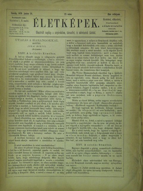 Jókai Mór - Életképek 1876. (nem teljes évfolyam) [antikvár]