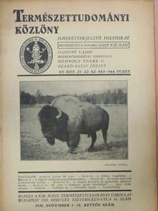 Bábonyi Endre - Természettudományi Közlöny 1931. november 1-15. [antikvár]